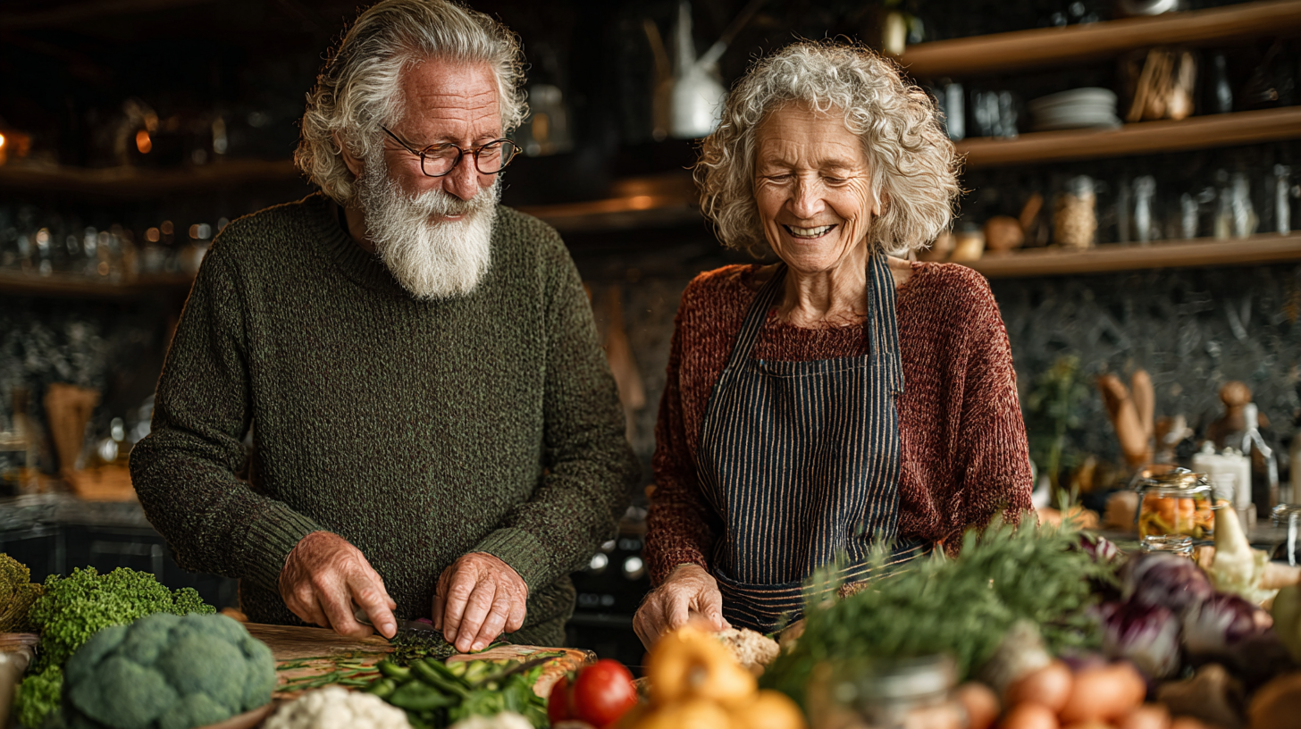 Starsza kobieta medytuje w spokojnym otoczeniu